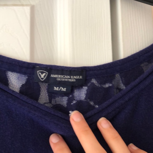 American eagle Blue 3 quarter length shirt - Picture 4 of 4